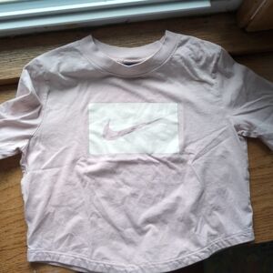 Baby pink nike shirt